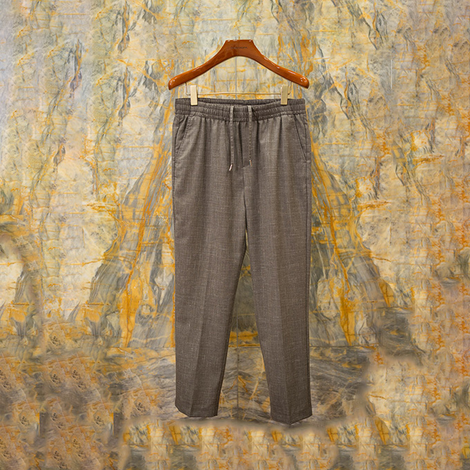 dolce gabbana linen wool blend drawstring trousers